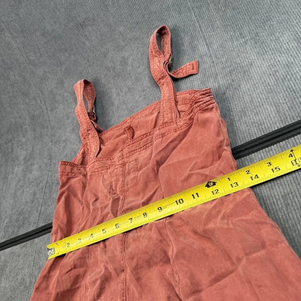 Abercrombie & Fitch Pinafore Mini Dress Terracotta Red Overall Straps Small Y2k - Picture 7 of 9